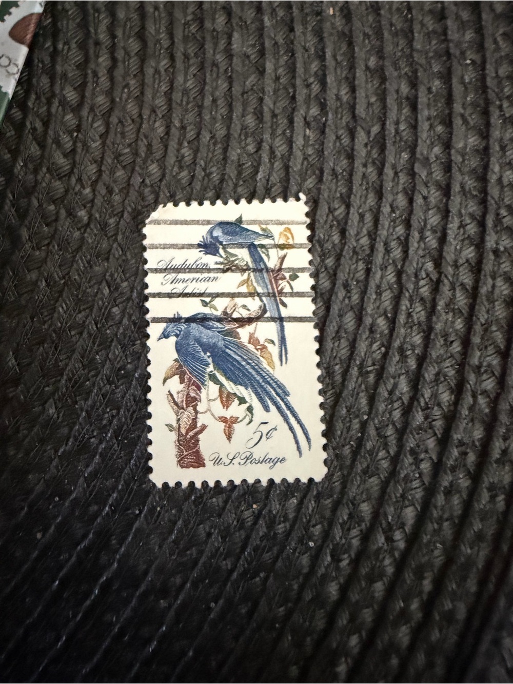 Vintage Blue Bird 5C Cancelled Stamp